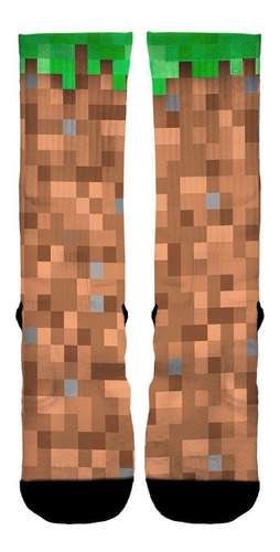 Imagem 2 de 3 de Meia Infantil - Minecraft Pixel - Cano Alto - Meias Elite