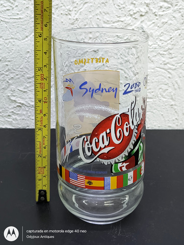 Vaso Coca Cola Olimpiadas Sydney 2000 Atletismo De Colección Transparente (Usado)