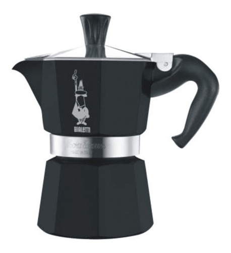 Cafetera Bialetti Moka Negra 6 Tazas