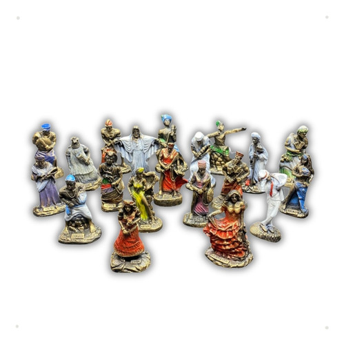 Kit Conjunto 20 Mini Orixás - Imagem 10cm Umbanda Candomblé