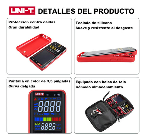 Multímetro Digital Recarregável Profissional Ncv 600v Uni-t
