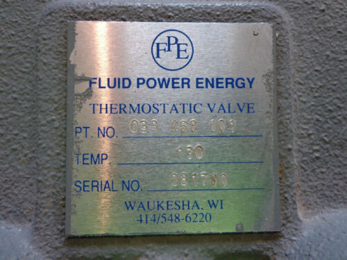 Fluid Power Energy 3010 Thermostatic Valve 033 468 001 Ttv