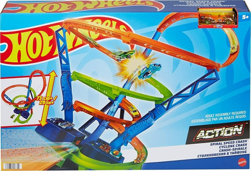 Hot Wheels Action Espiral Rápida De Choque Hgv67 Mattel