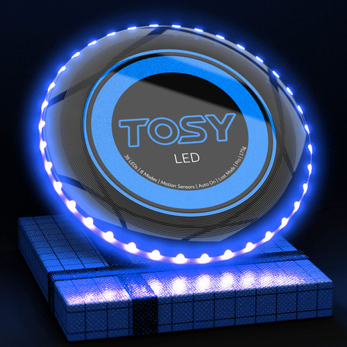 Frisbee Tosy 36 Led Azul Professional Ultimate 175 Gramos