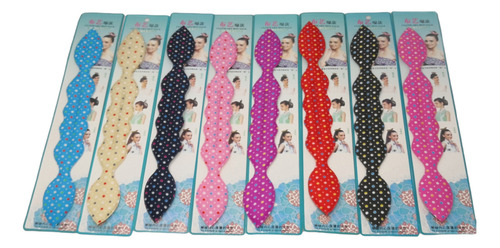 Diadema Flexible Cabello Mujer 12 Pzas Colores Modelos Color Puntitos