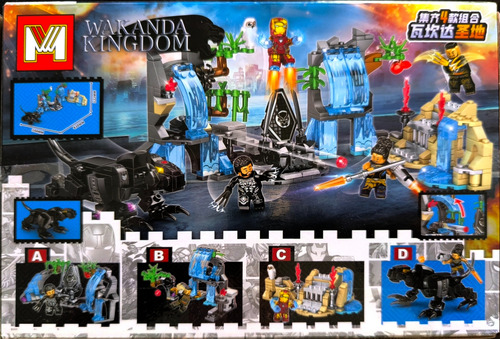 Heroes Assemble Wakanda Bloques P/armar Mg669 Pack X4 503pz 503 Super Heroes
