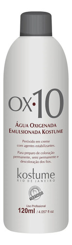  Kostume Agua Oxigenada Emulsionada 10 Vol Decolorante 120ml Tono Sin tono