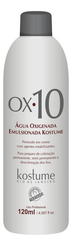 Kostume Água Oxigenada Emulsionada 10 Vol. Descolorante 120ml Tom Sem tom