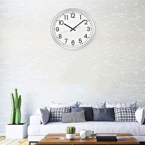 Reloj Pared Metal Decoración Moderno 30cm Silencioso Colores