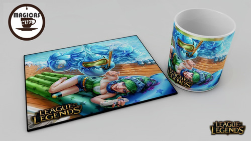 Imagen 5 de 6 de Taza Mágica Y Mouse Pad League Of Legends Lol