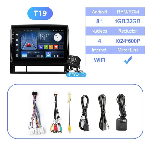 Estéreo Android Para Toyota Tacoma 2006-2012 Cámara Gps Wifi