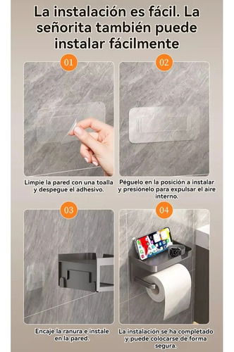 Estante De Almacenamiento Doble Con Soporte Para Rollos De B