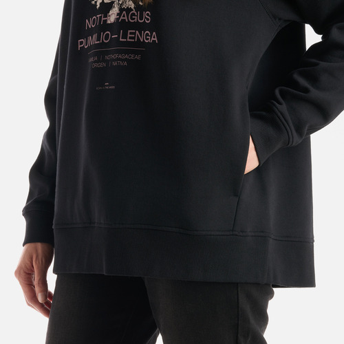 Polerón Mujer Insigne Sweatshirt Front Print Negro Lippi I25