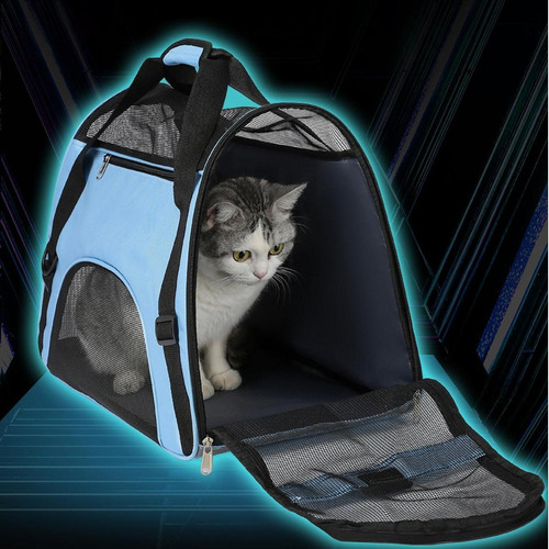 Ventilación De Lados Suaves Para Transportes De Gato Azul S