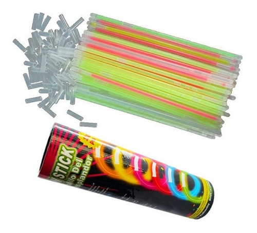 Pulsera Neon Collar Hora Loca Vaso Cotillon Glow Stick 