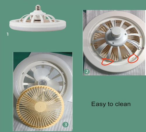 Foco Led 50w Con Ventilador, Aromatizador Y Control Remoto