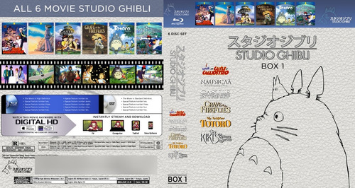 Studio Ghibli Coleccion En Bluray. 24 Peliculas. 24 Discos!