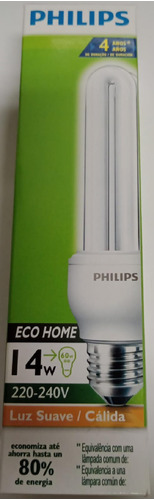 Lampara Bajo Consumo Philips 14w Ecohome 