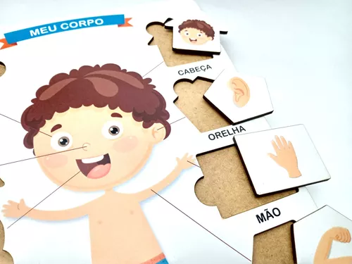 2 Brinquedos Educativos Jogos APrendendo as Formas e Partes do Corpo Humano  Menino e Menina -- Mega Impress - Jogos Educativos - Magazine Luiza