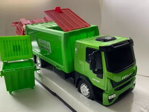 Brinquedo Caminhão Iveco Tector Coletor Verde