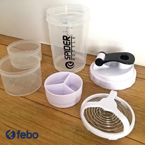 Imagen 2 de 4 de Vaso Mezclador De Proteina Shaker Batidor Febo