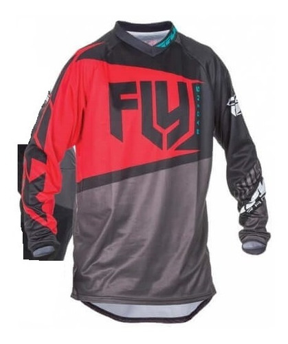 Camisa Fly F16 - Vermelho Com Cinza