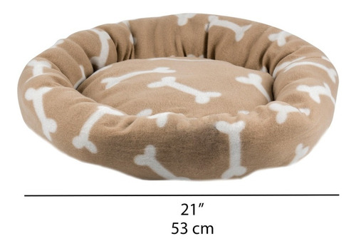 Cama Para Reversible Perro O Gato Extra Suave Brookstone Color Beige