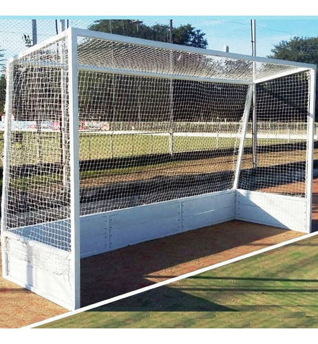 Imagen 4 de 10 de 2 Red Redes Arco Hockey Sobre Cesped 3.8x2.2.m Cajon Oficial - Material Virgen De Alta Tenacidad Resistente Sol Y Lluvia