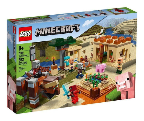 Lego Minecraft 21160 The Illager Raid 562 Peças Em Caixa