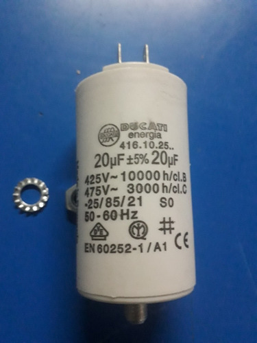 Capacitor 20 Mf / Uf Marca Ducati Italiano