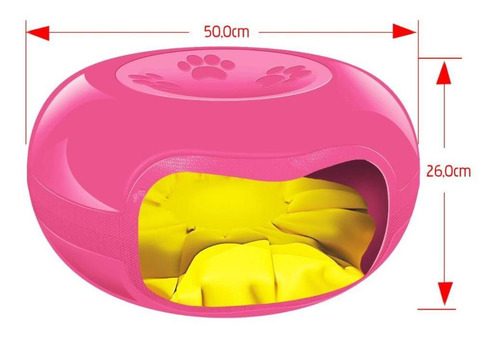 Casinha Cama Toca Para Gato Formato De Donuts Rosquinha Cor Vermelho