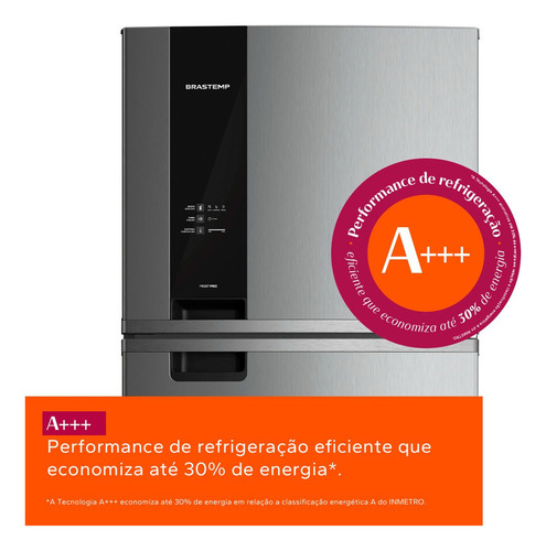 Geladeira Frost Free Brm55fk Duplex 463l Inox Brastemp Inox