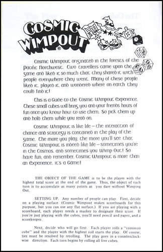 Juego De Viaje Cosmic Wimpout Deluxe, Pizarra De Puntuación