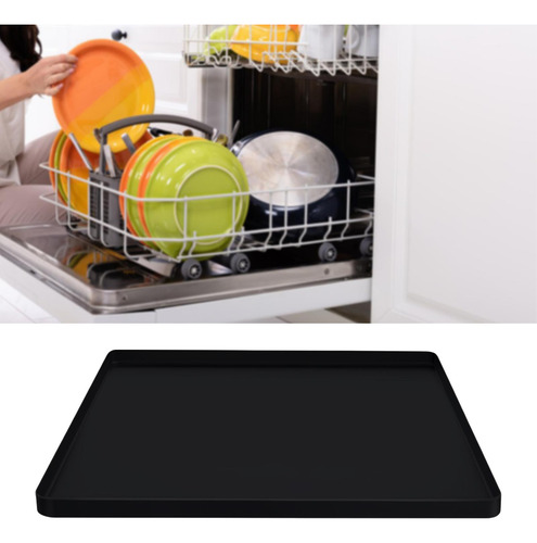 Silicona Mini Nevera De La Alfombra Del Piso Bandeja Negro