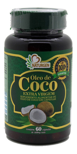 Oleo De Coco Em Capsulas 60 Capsulas Naturcaps