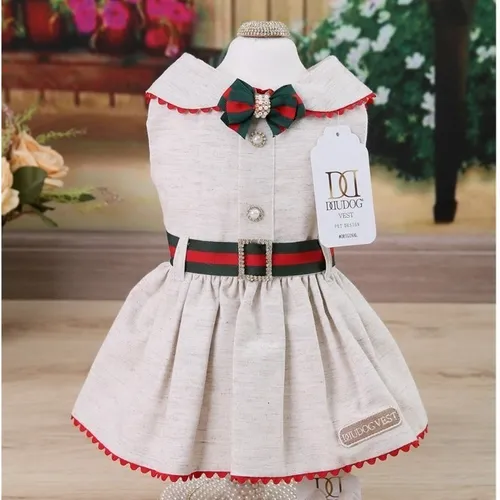 Roupinha Vestido Natal Fim De Ano Cachorro Fêmea Pp, P, M, G Roupinha Vestido Natal Fim De Ano Cachorro Fêmea Pp, P, M, G
