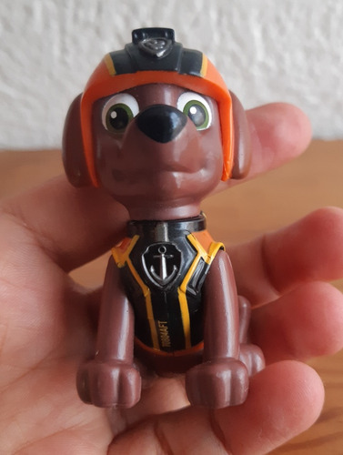 Figura Paw Patrol Zuma Con Casco Negro 6 Cm (Usado)