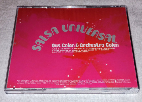 Cd Gus Colón & Orchestra Colón / Salsa Universal (Usado)
