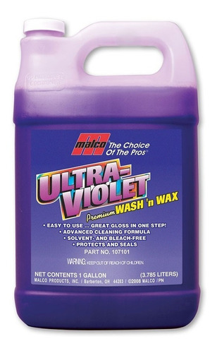 Shampoo Con Cera 1gal. Ultra Violet De Malco