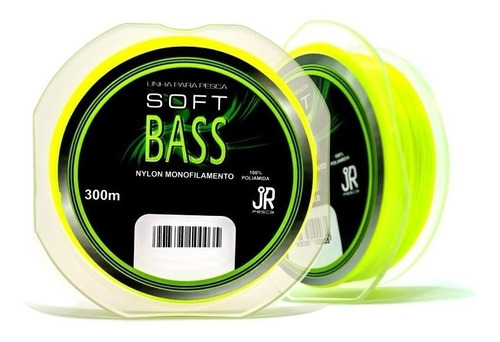 Linha Monofilamento Soft Bass 0,35mm / 300mt - Jrpesca Cor Amarelo