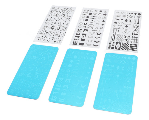 Kit De Estampado De Láminas Para Plantillas De Uñas, Acero I