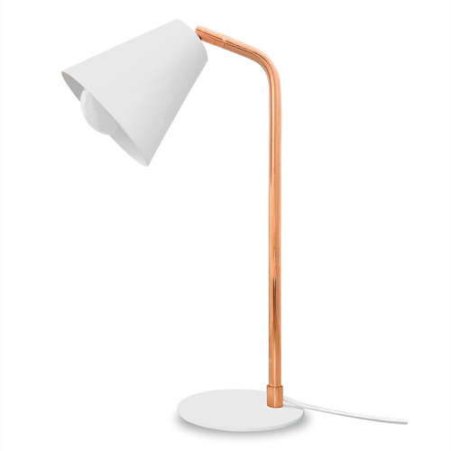 Lámpara De Mesa Crea Nano Diseño Moderno Y Compacto Cobre Blanco