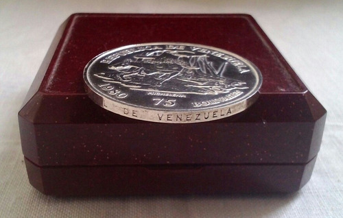 Moneda Plata Conmemorativa 1830 Sucre 1980 Coleccion Bs 75 (Usado)