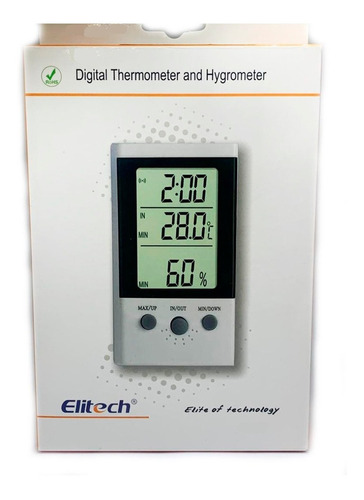 Termómetro Sensor Digital In Y Out Humedad -50ºc 70ºc Dt3