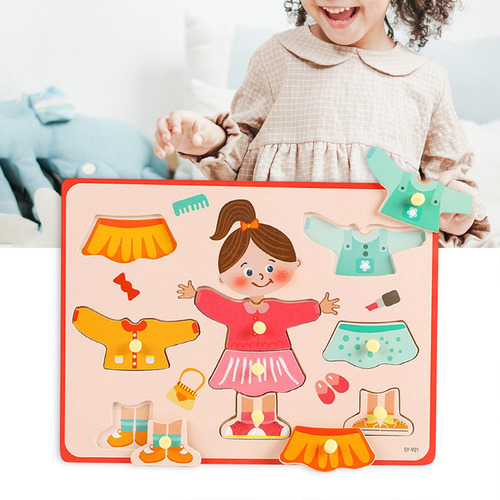 Dress Up Toy Aprendizaje Temprano Juguete Educativo Chica