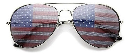 Grinderpunch Gafas De Sol De Aviador Con Bandera Americana G