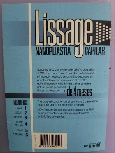 Alisado Nanoplastia X 5 Litros 