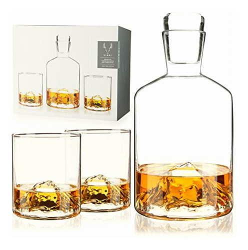 Viski Mountain Juego De Jarra Y Vasos Para Whisky Escocés Y