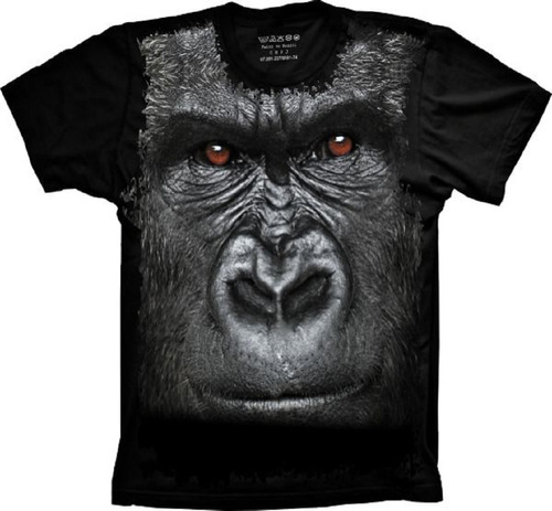 Camisa, Camiseta Gorila Animais Exclusiva Gigante Plus Size