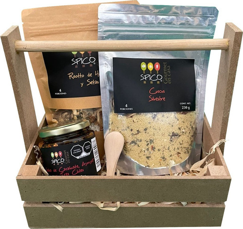 Canasta De Regalo Productos Gourmet Marca Spico.